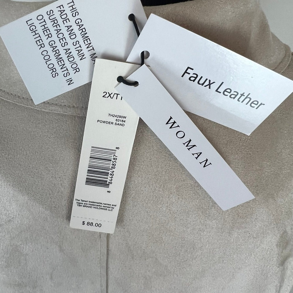 Tahari Faux Leather vest size 2X NWT - Picture 9 of 9